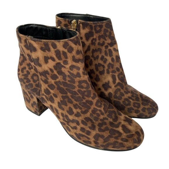 Libby Edelman Leopard Print Chunky Boots Sz 6.5 - Picture 2 of 11